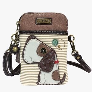 Chala Toffy Crossbody Cell Phone Crossbody Purse, Convertible Strap Dog Mom